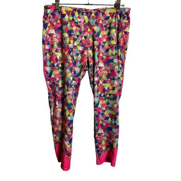 Avia Pink and Green Leggings size Large - Picture 1 of 5